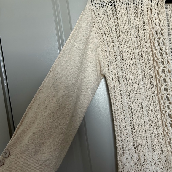 Free People Sunlight Mixed Stitch Duster in Sandcastle - Picture 9 of 13